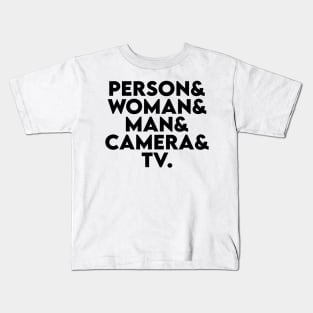 person woman man camera tv Kids T-Shirt